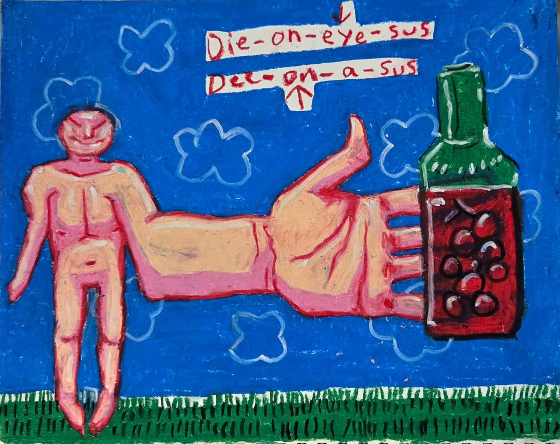 man with wine