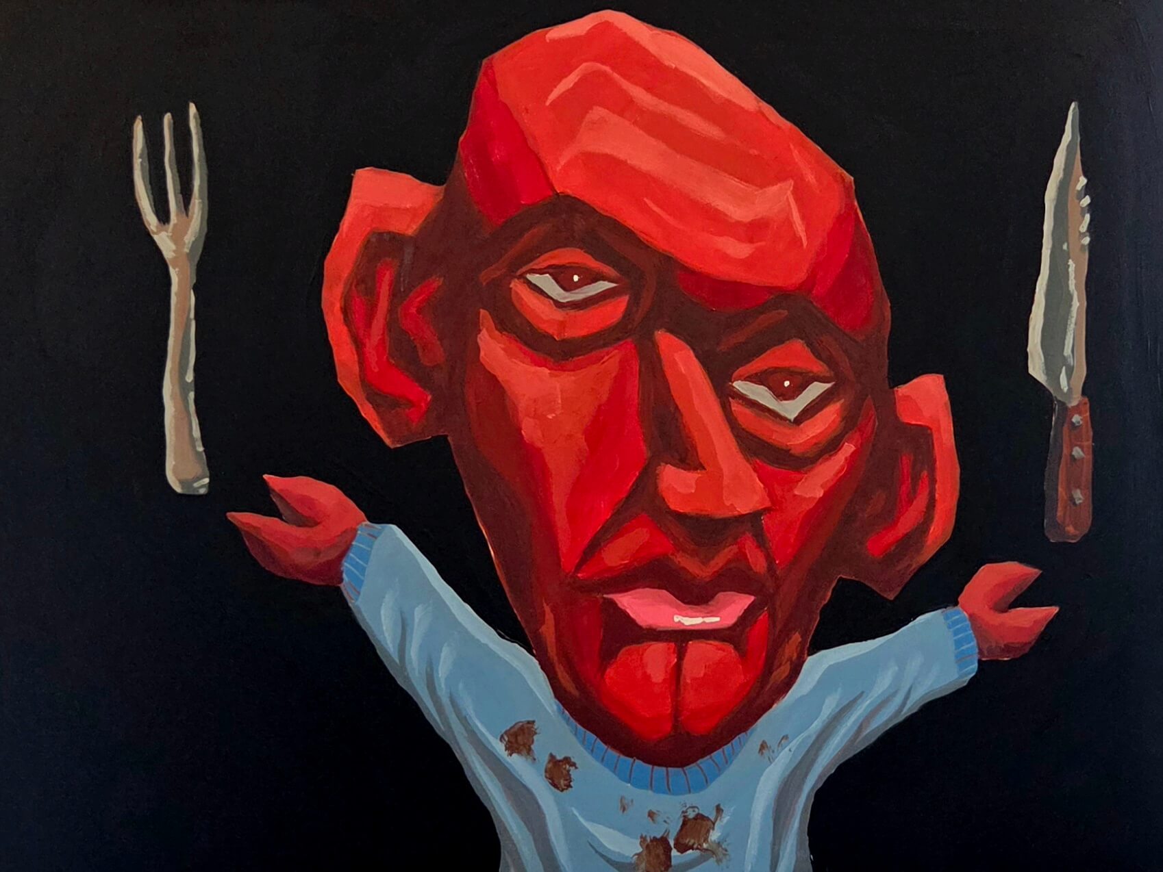 red man hungry