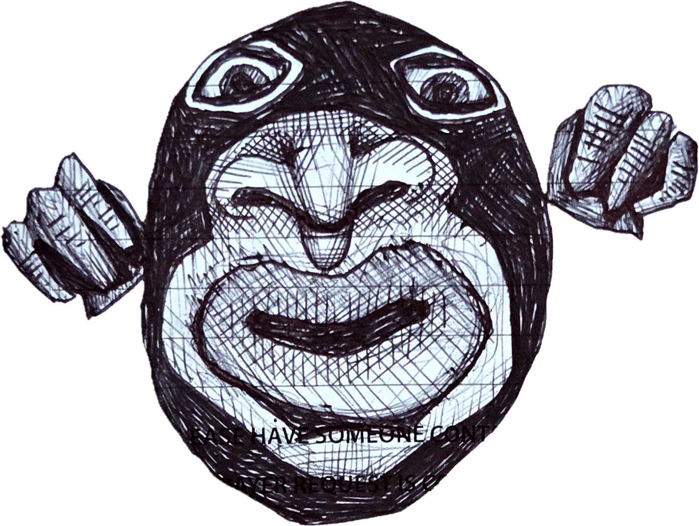 thing holds up fists